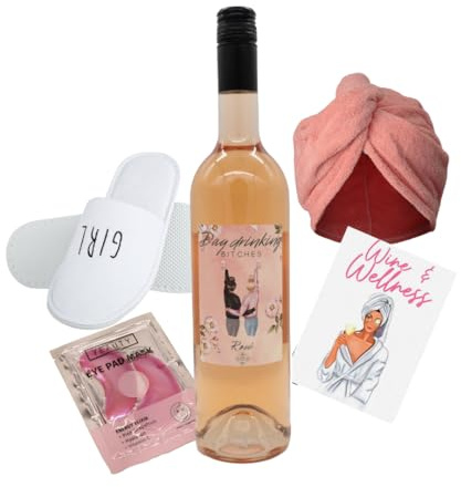 DDB Geschenkbox Beauty & the Wine, Geschenke für Frauen, lustig, Präsentkorb, Wein Geschenk, 0,75 l