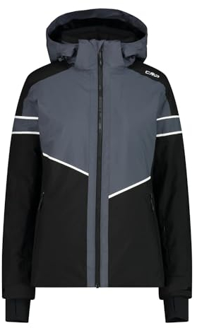 CMP - Damenjacke mit Kapuze und Reißverschluss, Schwarz, M