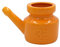 Biebri Neti Pot Nasenreinigungskanne, Nasenkännchen, Nasenspülkännchen aus Keramik, 400 ml, Orange