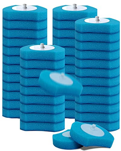 Hisucbetter 48-Pack Disposable Toilet Brush Heads only Compatible with Hisucbetter Wand[Not Compatible with Other Brand Toilet Bowl Wands]