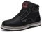 AX BOXING Scarpe Uomo Invernali Caldo Pelliccia Fodera Scarponcino Invernale Stivali Moda Stivaletti Taglia 41-46 EU(Negro rosso, 44 EU)