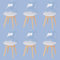 JIJIAN Juego de 6 Sillas de Comedor, Respaldo de TPE Transparente, Patas de Madera de Haya, Acolchado de Cuero PU, Estilo Nórdico Apto para Comedor, Cocina, Salón, Oficina, Cafetería.