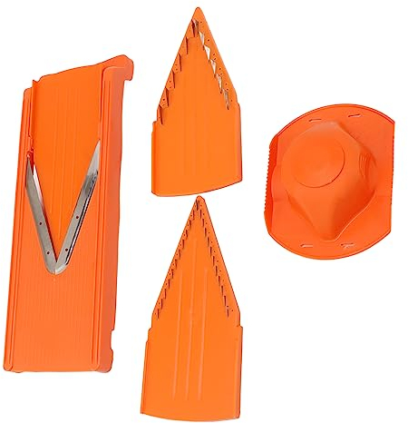 Adjustable Professional V-Blade Mandoline with Stainless Steel Blade and Hand Guard for Cheese and Vegetable Slicing