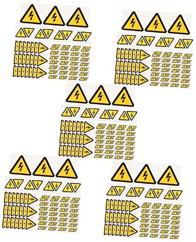 NUOBESTY 150 Stk Blitz-etikett Gefahr Hochspannungsschild -etiketten Elektrisches Gefahrenzeichen Elektroraum Zeichen Hochspannungszeichen Mit Strom Aufkleber