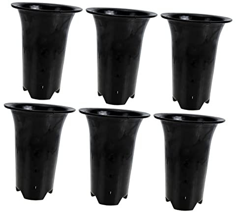 BESPORTBLE 6 Piezas Maceta Especial para orquideas jardineras de Interior Jardinera de orquídeas Negras macetas para Plantas macetas de Interior maceteros de Flores macetas de orquideas