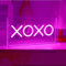 HFHungkeong XOXO Neonlicht LED Neon Dekoschild Festzelt Buchstaben Leuchtkasten Neon Deko Lichtleiste Party Kinderzimmer Schlafzimmer Spiel Neonlicht USB-betriebenes 3D Rosa Neonlicht