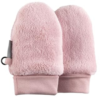 Sterntaler Fäustlinge ohne Daumen aus Teddyflausch mit Bündchen aus Stretchmaterial (Bio) Unisex - Baby und Kinder Handschuhe gefüttert - mattrosa, 1