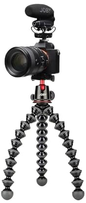 JOBY PRO Vlogger Kit, GorillaPod Camera Vlogging Kit (GorillaPod 5K Flexible Tripod, On-camera Wavo PRO Microphone, TRR Cables), Vlog Camera Sysytem, Youtuber, Professional Content Creator