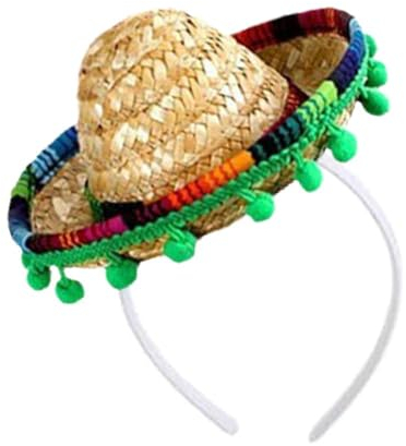 Sombrero Partyhüte, Cinco De Mayo Sombrero Stirnband Hüte, mexikanische Fiesta Party Hut Dekorationen, Stroh Sombrero Stirnbänder Party Kostüm für Spaß Fiesta Hut Party Supplies