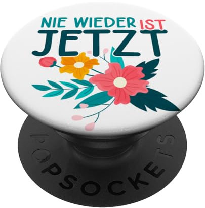 Nie wieder ist jetzt - mit Blumen gegen Rechts PopSockets Klebender PopGrip
