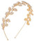 IYOU Mariage Princesse Serre-tête Doré Strass Cerceau de Cheveux Feuilles Cristal Communion Mariée Pièce de Tête Accessoires pour Jeunes Filles Fleur