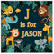 Shopagift Personalised Animal Jungle Initial Name MDF Jigsaw Puzzle Board - 25 Pieces