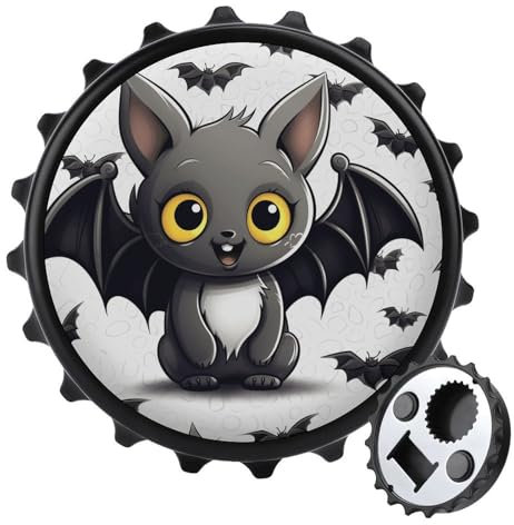 Décapsuleur aimanté pour réfrigérateur, motif chauve-souris, aimants puissants pour réfrigérateur - Décapsuleur pour homme et femme