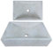 Lendo Online Lavabo Rectangular 45x30x12 cm - Cuenca de Mármol - Piedra Natural - Fregadero para baño - Pulido y sólido (Crema)