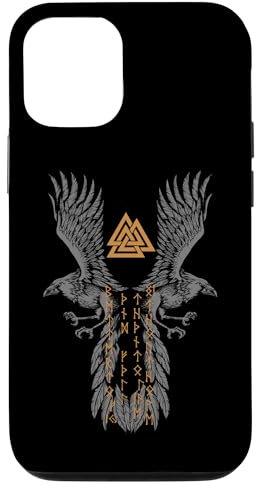 Hülle für iPhone 13 Odins Raben mit Wikinger Runen - Hugin und Munin