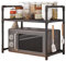 Estante para horno microondas, estante para microondas, estantes de cocina, organizador de encimera, soporte ajustable para microondas con ganchos, estante de almacenamiento de cocina para el hogar y