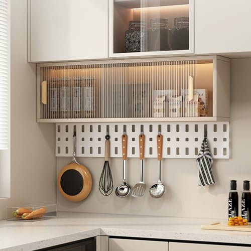 Küchenschrank aus Aluminiumlegierung mit perforierter Platte, schmaler Badezimmer-Glasvitrine, Wohnzimmer-Dekor-Aufbewahrungsschrank mit linker und rechter Schiebetür für Badezimmer oder Schlafzimmer