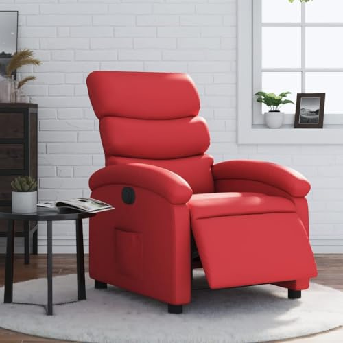 IKAYAA Fernsehsessel Elektrisch Verstellbar Relaxsessel mit Liegefunktion Elektrischer Sessel Wohnzimmer Liegesessel Kunstleder Relaxliege Schlafzimmer Lesesessel Bequem Loungesessel