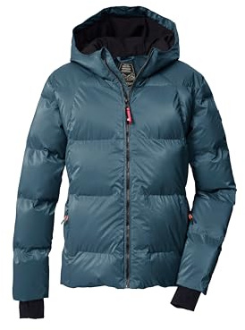 Killtec Mädchen Ksw 210 Grls Qltd Jckt Steppjacke/Jacke in Daunenoptik mit Kapuze und Schneefang