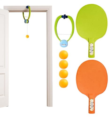 Tür Pingpong Spiel, Türrahmen PingPong Tischtennis Sets, Verstellbare Hängende Table Tennis Trainer Spiele, Hängendes Tischtennis Trainer Set Mit 2 Schlägern Und 4 Bällen