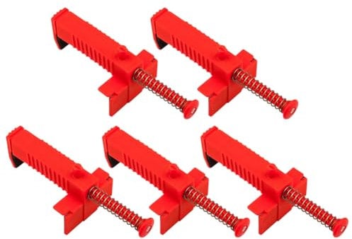 Breeshy Maurerdrahtzieher, Ziegelnivellierungslinie, Läuferzieher für Baugewerbe, Gebäudefixierer, Messwerkzeuge, Rot, 5 Stück