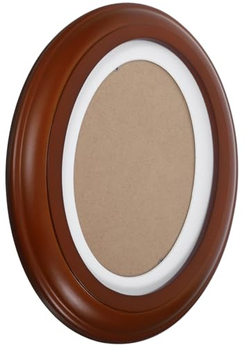 Gatuida Bilderrahmen Oval Holz Bilderrahmen 22 Cm Durchmesser Rund Fotorahmen Wand Moderner Deko- für Die Wand