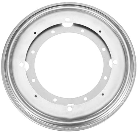 sourcing map 9 Inch Rotating Bearing Plate, Swivel Plate Stand Lazy Susan Hardware Round Turntable Base Tray for Table Serving Tray Revolving Shelve, Silver