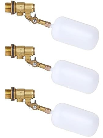 Fozriybefy 1/2-Schwimmerventil, Wasserschwimmerventil für Teichschwimmerventil mit Automatischer Abschaltung, für Viehtanks, Aquarien (3 Stück)