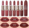 Beteligir 6 couleurs rouge à lèvres Mat Set lisse Nude Lipstick Coupe antiadhésive imperméable à l'eau longue durée Nude couleur lèvres maquillage filles et femmes Gift Set Matte Lipstick Set (Set 01)