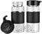TELAIN Kleine Glas Shaker Flasche Shake Becher, sans BPA, sans odeur, avec boule de mélange en acier inoxydable 304 et brosse de nettoyage amovible pour shakes de fitness et protéines, Noir, 2