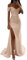 Robe Paillette Femme Fendu- Robe Cocktail Épaules Dénudées Col en V Sexy Slim Chic Et Élégante Longue Tendance Classiques Moulant De Bal Tempérament Nouvelle pour Party Banquet Dress