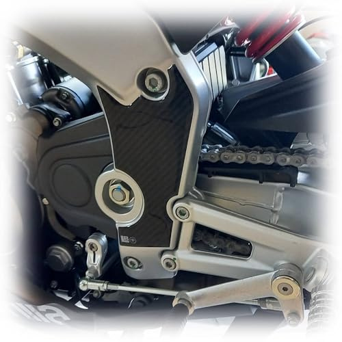 LABELBIKE 3D Motorrad Einstiegsleistenaufkleber kompatibel mit Aprilia | RS 125 2021-2025, Seitenschutz aus Harz, kratzfest, Dekor, Carbon