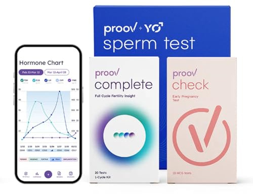 Proov - Hers & His Advanced Fertility Test for Couples - At-Home Hormone & Sperm Testing - Tracks Ovulation, Ovarian Reserve, Motile Sperm Count & Early Pregnancy - Non-Invasive