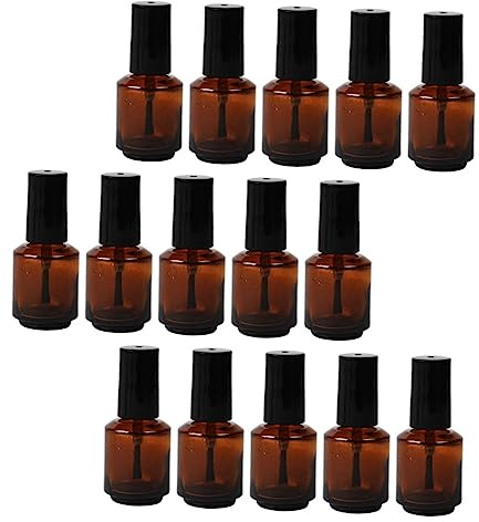 CIYODO 15 Pièces Flacons de Vernis à Ongles Vides Verre Rechargeables pour Retouches Cosmétiques et Huiles Essentielles