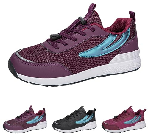 Jogging Walkingschuhe Bequeme Damenschuhe Straßenlaufschuhe Sneaker Damen Atmungsaktiv Turnschuhe Laufschuhe rutschfeste Flache Sportschuhe Running Shoes Tennis Freizeitschuhe Fitness