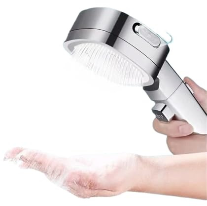 High Pressure Shower Head Water Saving 3-Modes Heads Adjustable Sprayer Home Bathroom Accessories(I1)