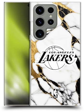Head Case Designs Offizielle NBA Weißer Marmor Los Angeles Lakers Harte Rueckseiten Handyhülle Hülle Huelle kompatibel mit Samsung Galaxy S24 Ultra 5G