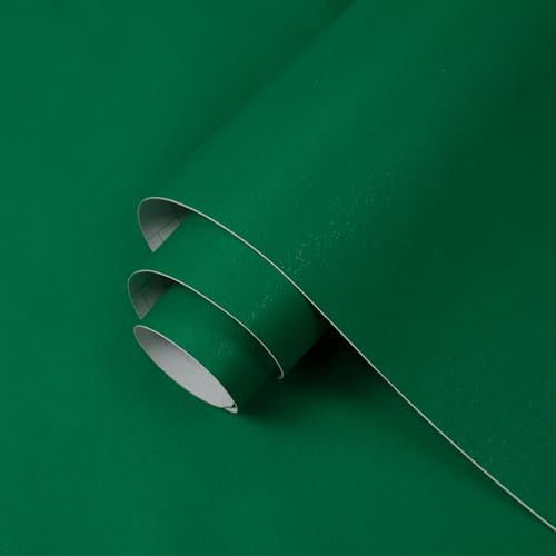 ICYEHAO Self Adhesive Wallpaper Green, 40 x 500cm Peel and Stick Wallpaper Green Vinyl Wrap Roll Self Adhesive Furniture Wrap for Living Room,Bathroom,Cabinets,Kitchen