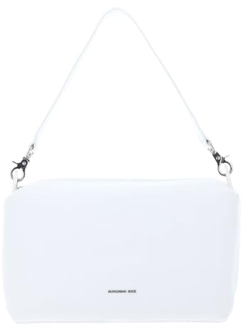 Mandarina Duck Leder Schultertasche Umhängetasche Mellow Leather Shoulder Blanc weiß
