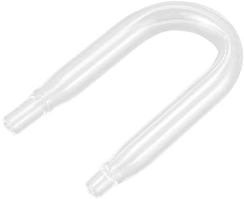 HOODANCOS U-förmiges Verbindungsrohr aus Glas für Aquarium Co2-diffusor mit Verschleißfester und Sicherer Oberfläche für Aquarienpflanzen
