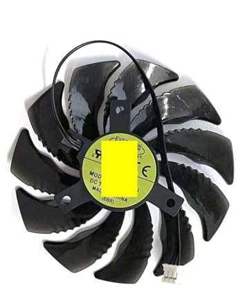 Computerkühlungsteil 88 mm T129215SU 3-poliger 4-poliger Kühlerlüfter, kompatibel mit GTX 1050 Ti GTX 1080 1060 1070 MIN Gaming OC 3G AMD-Grafikkarte(T129215SU 3pin)