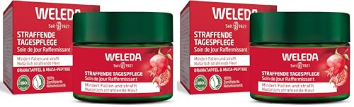 WELEDA Bio Straffende Tagespflege - Naturkosmetik Natural Anti Aging Gesichtscreme mit Granatapfelsamenöl & Maca-Peptiden. Feuchtigkeitscreme mindert Falten & erhöht Elastizität/Spannkraft (1x 40ml)
