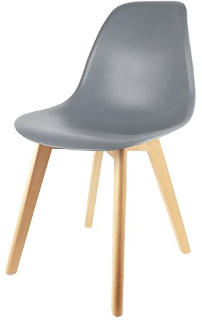 The Home Deco Factory Stuhl, skandinavisch, Höhe 83 cm, Grau