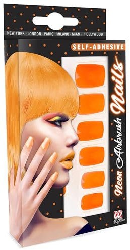 W WIDMANN MILANO Party Fashion - Fingernägel Set, 12 Stück, selbstklebend, Accessoire, Karneval, Mottoparty, Halloween