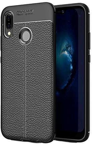 Hülle für Huawei P20 Lite 5.8 Zoll TPU Case Robuste Handyhülle Dünn aus weichem flexiblem Material Slim Schwarz
