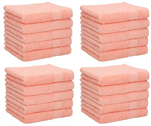 Betz 20 Stück Seiftücher NEAPEL 100% Baumwolle Größe 30x30 cm Farbe apricot