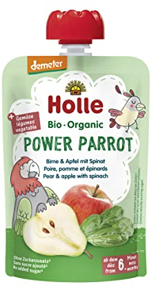 Holle BIO Power Parrot - Pouchy Birne mit Apfel & Spinat (0.1 kg)