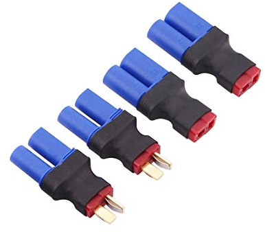 2 Paar Deans T zu EC5 Stecker Buchse Adapter Drahtloser Anschluss für RC FPV Drohne Auto Lipo NiMH Batterieladegerät ESC