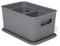 TATAY 7010814 Multipurpose Organiser Set with Lid, 3 x Charcoal Grey, Medium