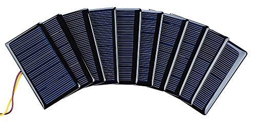 SUNYIMA 10Pcs 5V 60mA Mini paneles solares policristalinos células 68mm x 37mm/2,67 x 1,45 para proyectos de células solares DIY Juguetes